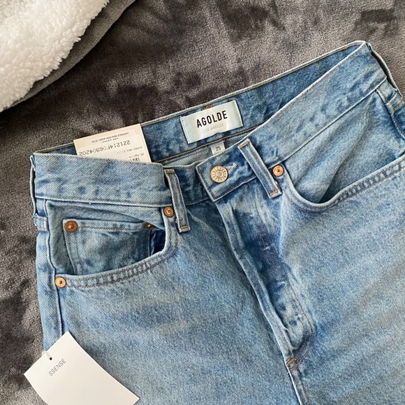 Agolde Riley High Rise Straight Crop - Picture 2 of 4